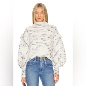 Varley Belgrave Knit Sweater Balloon Sleeves